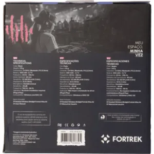 Headset Fortrek Wise Air Wireless Preto 84980