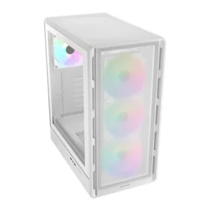 Gabinete Gamer Cougar Airface Pure RGB Mid Tower com Lateral em Vidro e 3 Fans Branco 382GA50.0002