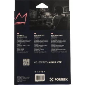 Cooler Fan Fortrek Frosty Rainbow 120mm Preto 83900