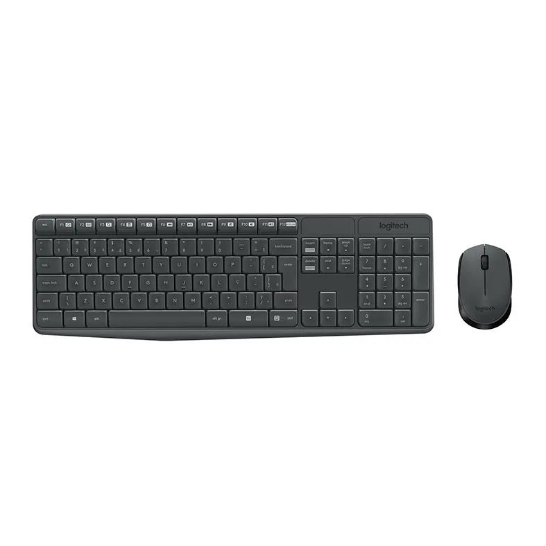 Kit Teclado e Mouse Sem Fio Logitech MK235