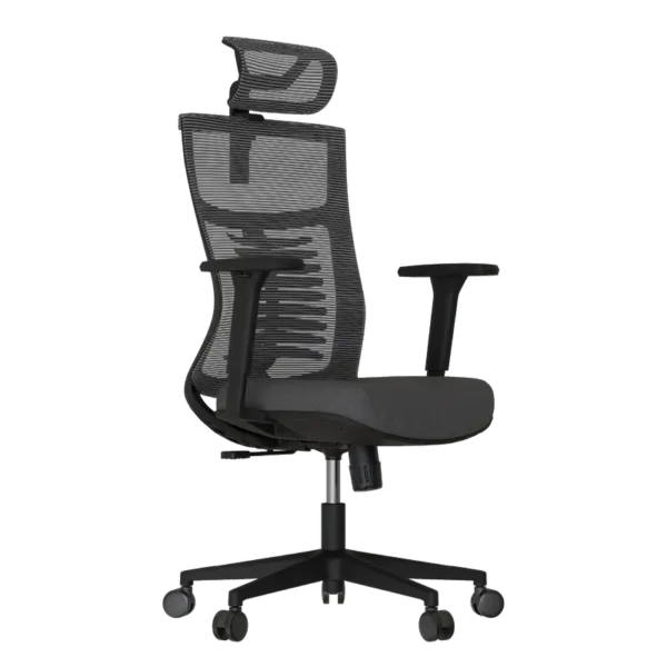 Cadeira Elements Ergonômica Vertta Preta/Cinza