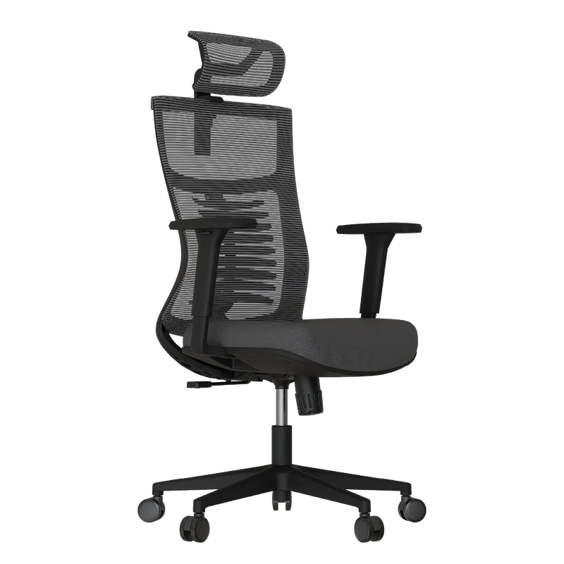 Cadeira Elements Ergonômica Vertta Preta/Cinza