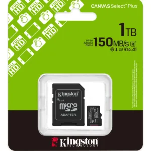 Cartão de Memória MicroSD Kingston Canvas Select Plus Gen3 1TB 150MB/s SDCS3/1TB