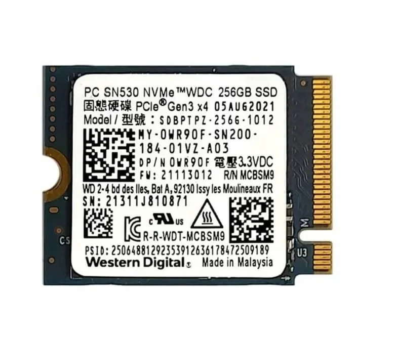SSD WD SN530 256GB M.2 NVMe PCIe Gen3 x4 2230