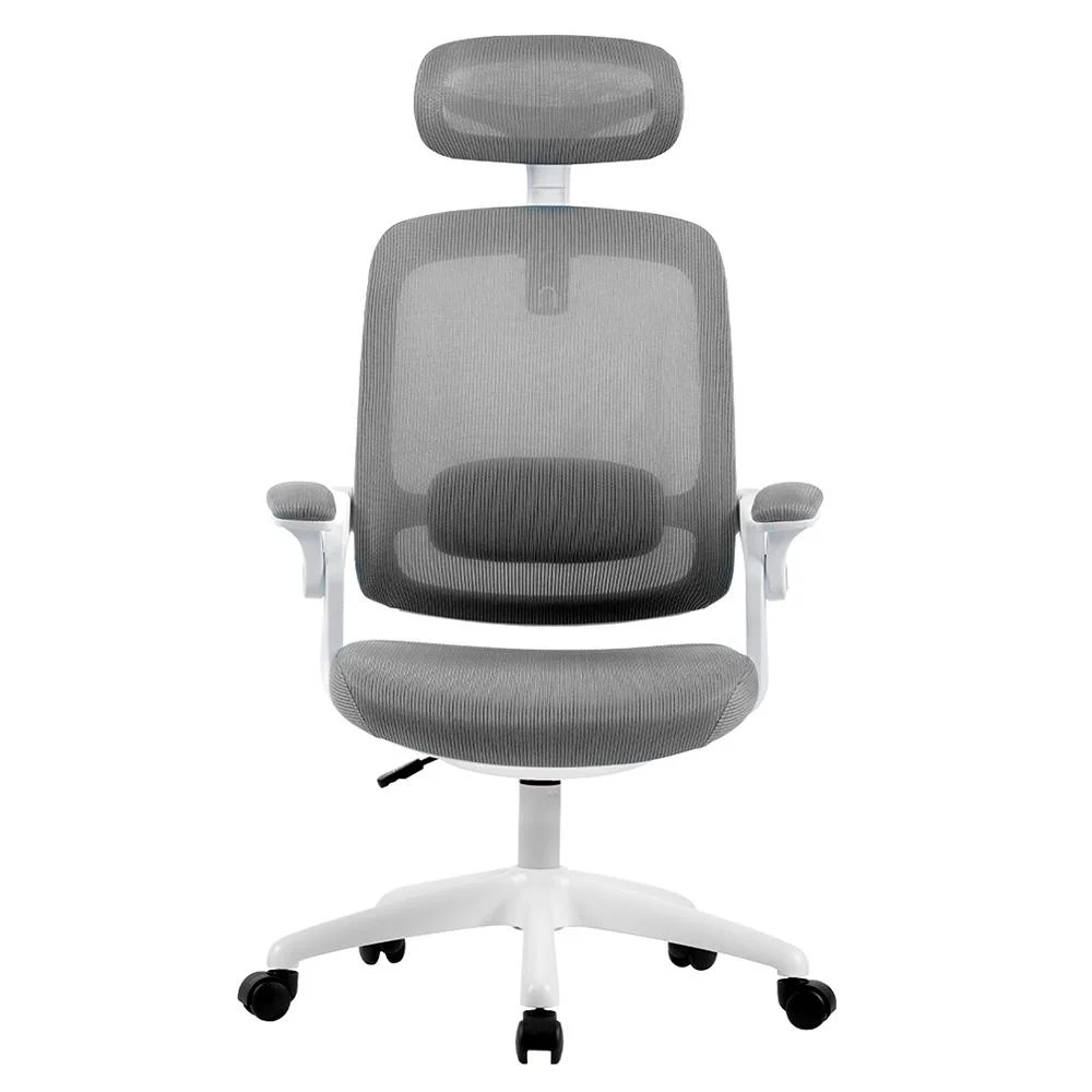 Cadeira Elements Office Astra Cinza e Branco Ajuste de Inclinação Automático Cilindro de Gás Classe 4 WFFLG67335L0122