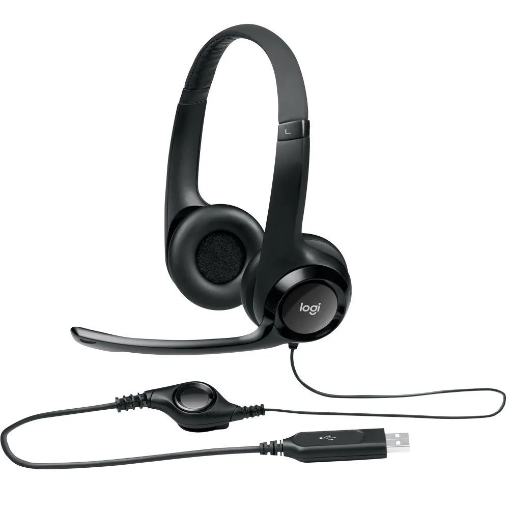 Fone de Ouvido Logitech H390 USB Preto 981-000014
