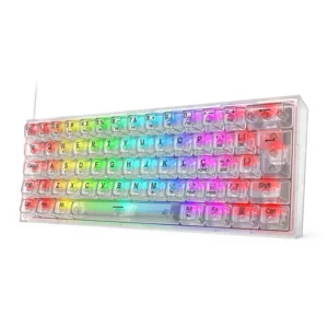 Teclado Gamer Redragon Fizz RGB Crystal Switch Crystal Linear K617CT-RGB PT