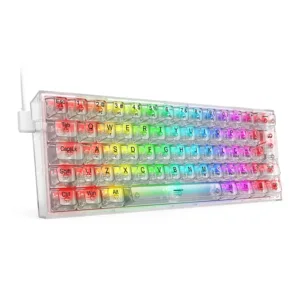 Teclado Gamer Redragon Fizz RGB Crystal Switch Crystal Linear K617CT-RGB PT