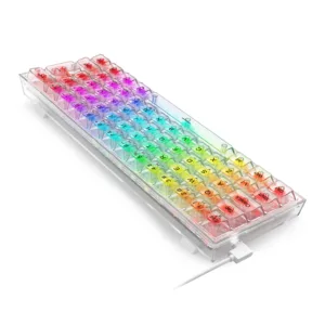 Teclado Gamer Redragon Fizz RGB Crystal Switch Crystal Linear K617CT-RGB PT