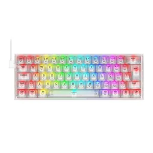 Teclado Gamer Redragon Fizz RGB Crystal Switch Crystal Linear K617CT-RGB PT