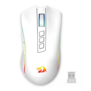 Mouse Gamer Redragon Cobra Pro RGB Wireless USB 10000 DPI Branco M711W-PRO