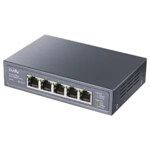 Switch Cudy HS105 5 Portas 2.5 Gigabit Unmanaged Metal para Redes de Alta Velocidade
