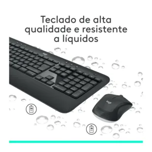 Combo Teclado e Mouse Sem Fio Logitech MK540 Advanced Multimídia Unifying 920-008674