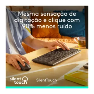 Combo Teclado e Mouse Sem Fio Logitech MK295 Silent Touch ABNT2 920-009793