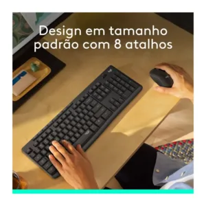 Combo Teclado e Mouse Sem Fio Logitech MK295 Silent Touch ABNT2 920-009793