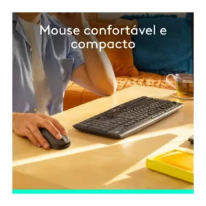 Combo Teclado e Mouse Sem Fio Logitech MK295 Silent Touch ABNT2 920-009793