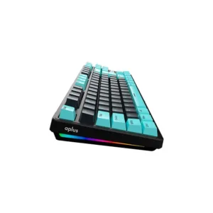 Teclado Aplus Mecânico IARA Obsidian Aqua TKL RGB (Tecnologia Gasket) Switch Blue Huano AK400