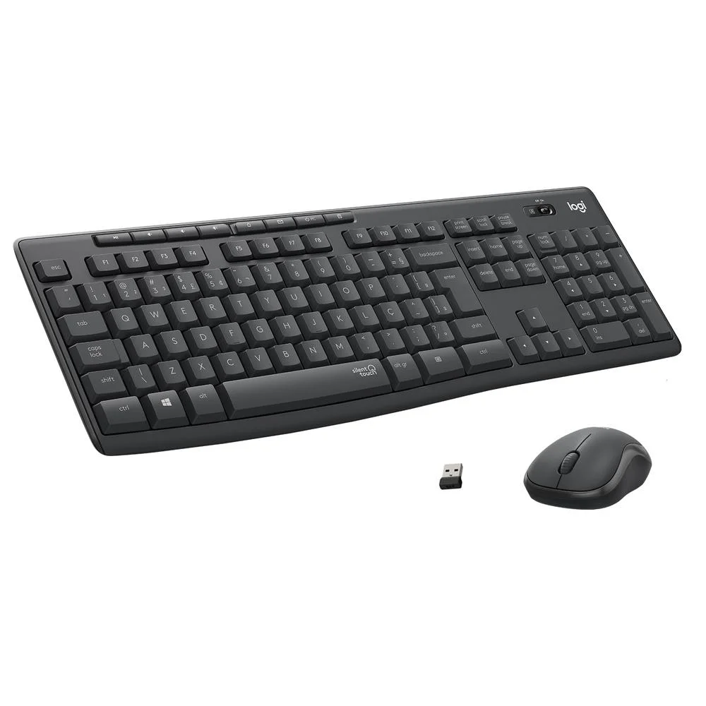Combo Teclado e Mouse Sem Fio Logitech MK295 Silent Touch ABNT2 920-009793