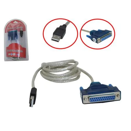 Conversor USB 2.0 para Serial DB25 Fêmea 1.5 Metros AD0286 - OEM