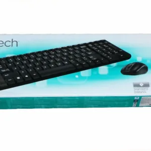 Teclado e Mouse Logitech Wireless Preto Sem Fio MK220