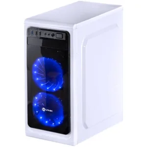 Gabinete Mid Tower VX Gaming Guardian Branco Full Window 02 Fan Frotal 120mm 26014 GRDBCOAZ2FCA - Vinik