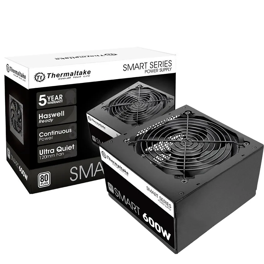Fonte ATX 600W Smart Series 80 Plus PFC Ativo PS-SPD-0600NPCWBZ-W - Thermaltake