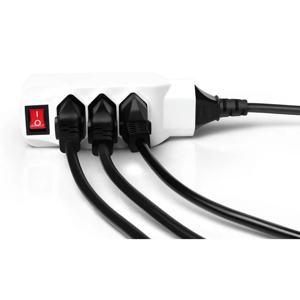 Adaptador L de Energia Novo Padrão 4 Tomadas WI246 - Multilaser