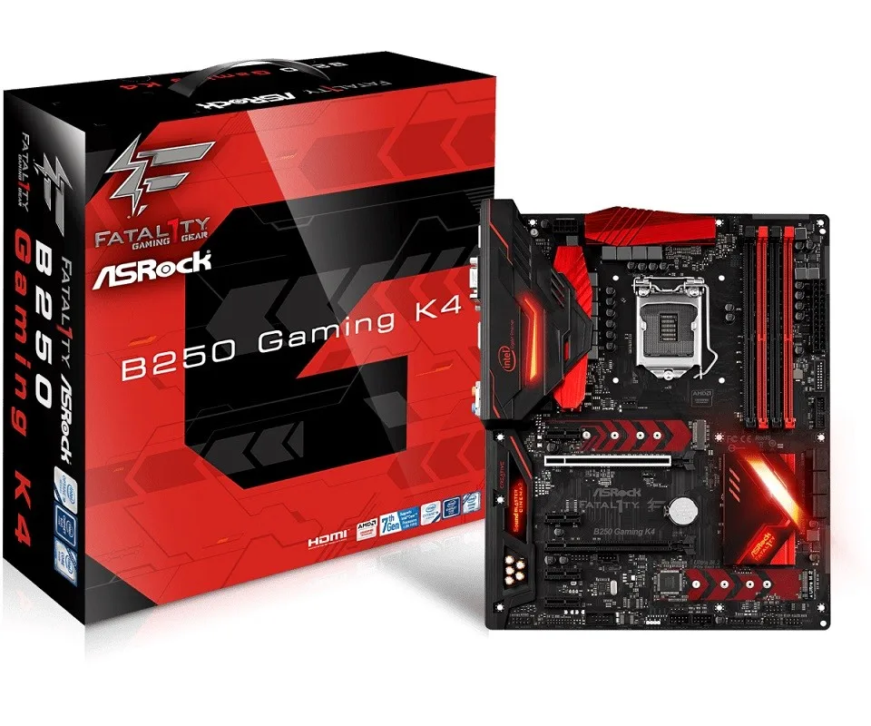 Placa Mãe LGA 1151 Fatal1ty B250 Gaming K4 DDR4 - ASRock