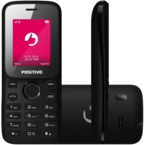 Celular P25, Tela 1.8, Câmera, Rádio FM, Dual Chip, Desbloqueado Preto - Positivo