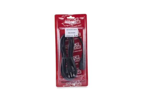Cabo de Força Computador/Monitor com 3 Metros 10A 0101200006 - Force Line