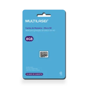 Cartão de Memória 8GB Classe 4 MC141 - Multilaser