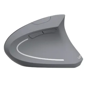 Mouse Sem Fio  Vinik Recarregavel 2.4 Ghz Vertical Ergonomico Ortopedico Power Fit 1600 Dpi Cinza Usb Pm300