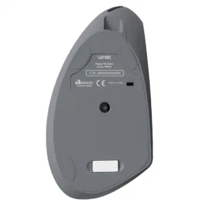 Mouse Sem Fio  Vinik Recarregavel 2.4 Ghz Vertical Ergonomico Ortopedico Power Fit 1600 Dpi Cinza Usb Pm300
