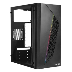 Gabinete Gamer Vinik Beam Preto com Lateral em Acrílico GGBACBK