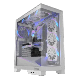 Gabinete Gamer PCYES Forcefield Flow White Ghost GFFFWG