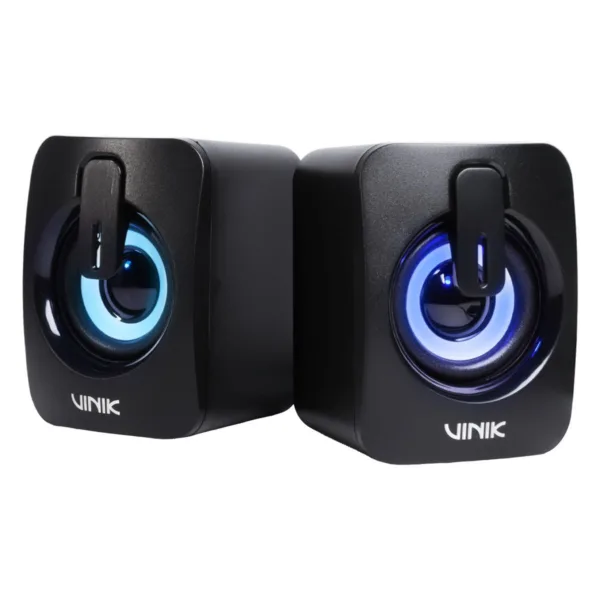 Caixa de Som Gamer Vinik Galaxy 6W 2.0 LED Rainbow VSPKG6WGL