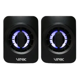 Caixa de Som Gamer Vinik Eclipse 6W 2.0 LED Rainbow VSPKG6WEC