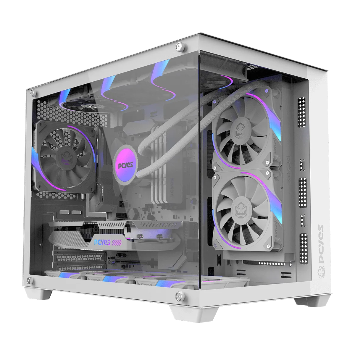 Gabinete Gamer PCYES Forcefield V2 White Ghost GFFV2WG