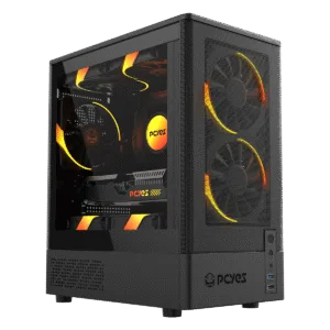 Gabinete Gamer PCYES Kauri Black Vulcan GKRIBV