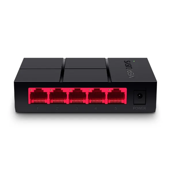 Switch de Mesa Mercusys MS105G 5 Portas Gigabit 10/100/1000Mbps Nacional