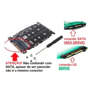 Adaptador Case F3 para SSD M.2 NVMe/PCIe e NGFF/SATA para SAS CS-SAS-SFF