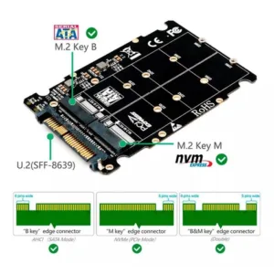 Adaptador Case F3 para SSD M.2 NVMe/PCIe e NGFF/SATA para SAS CS-SAS-SFF
