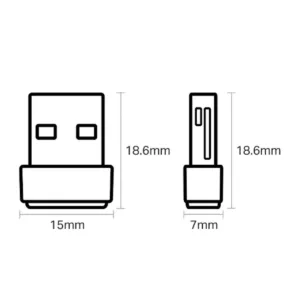 Adaptador USB Wi-Fi AC600 TPLink Archer T2U Nano Dual Band 2.4GHz e 5GHz