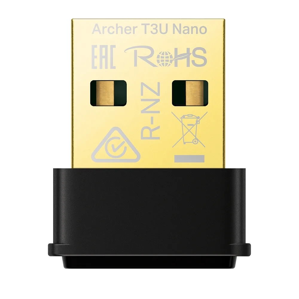 Adaptador Wi-Fi USB Nano TP-Link Archer T3U AC1300 Dual Band MU-MIMO USB 3.0