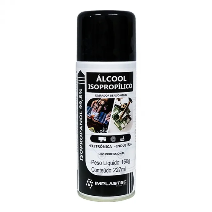 ÁLCOOL ISOPROPÍLICO 99,8% AEROSSOL 160G 227ML 118193 - IMPLASTEC