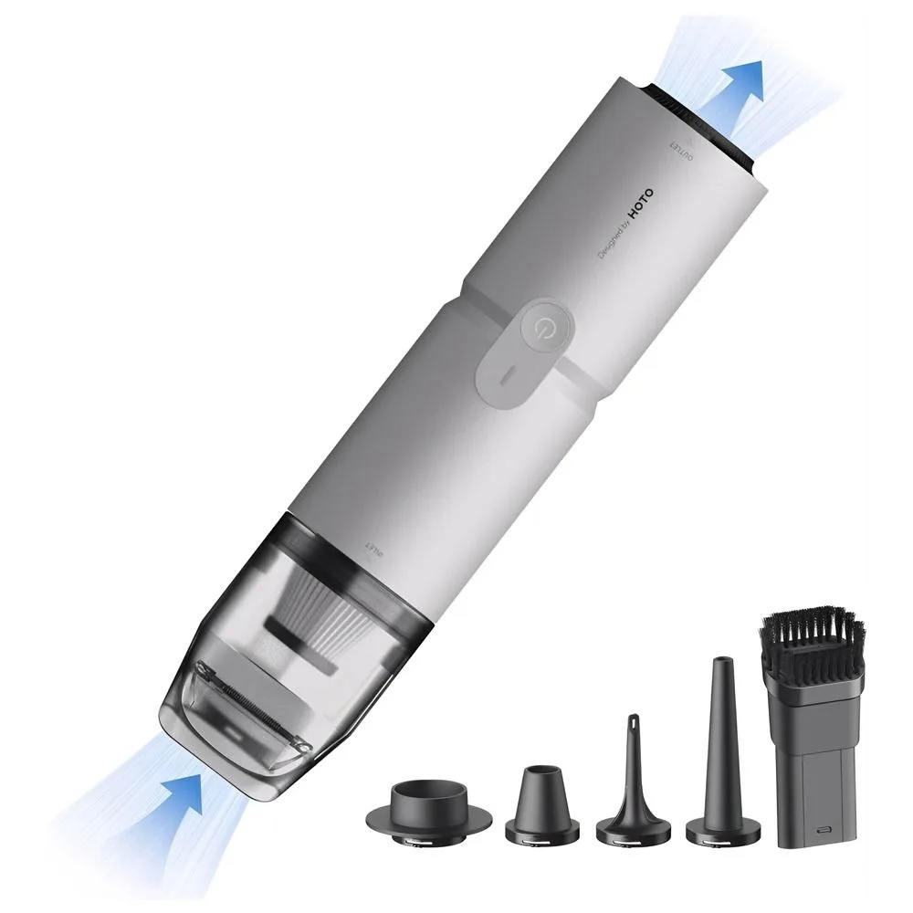 Aspirador e Soprador Elétrico HOTO 4 em 1 Sem Fio Portátil Branco QWCXA001