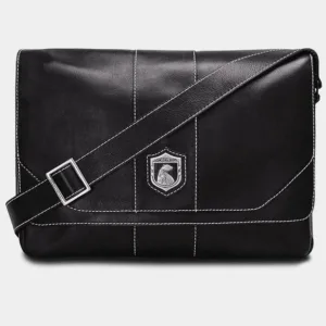 Bolsa masculina de couro para notebook City Italiano Preto NW068.ip - nordweg