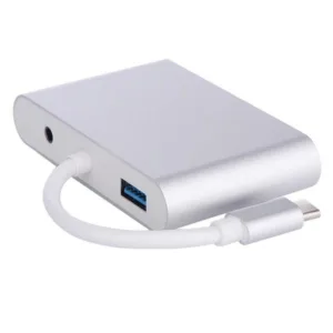 Cabo Adaptador 5 em 1 Para HDMI - VGA - Type-c 3.1 - USB 3.0 e Áudio JC-TYC-501 - F3