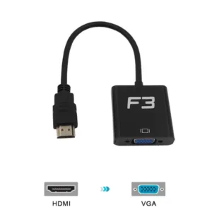 Cabo Adaptador Conversor HDMI Para VGA Fêmea + Áudio JC-AD-HM/VGA - F3