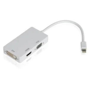 Cabo Adaptador Conversor Mini Displayport Para DVI + HDMI + VGA 3 em 1 JC-MDP3IN1 - F3